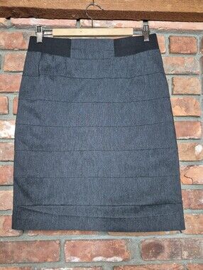 Ricki's Charcoal Grey Pencil Skirt Stretch Pull On Career Office Workwear 10